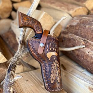 Bear Paw Feather Revolver Holster